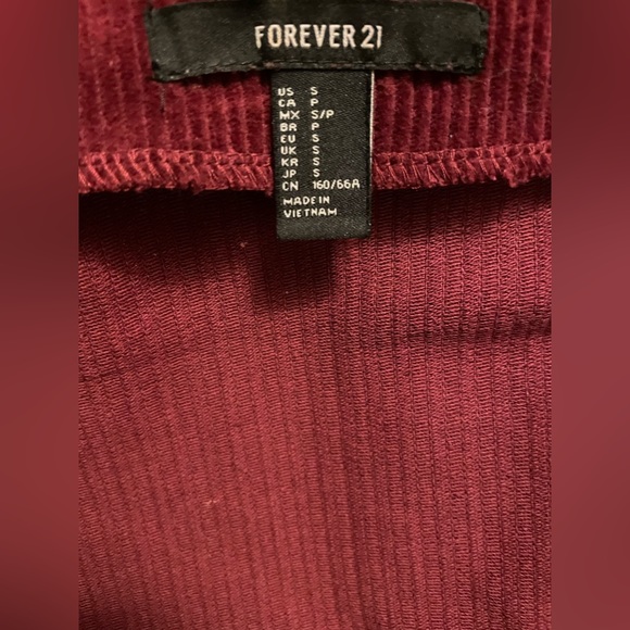 Forever 21, maroon corduroy skirt - Picture 3 of 5